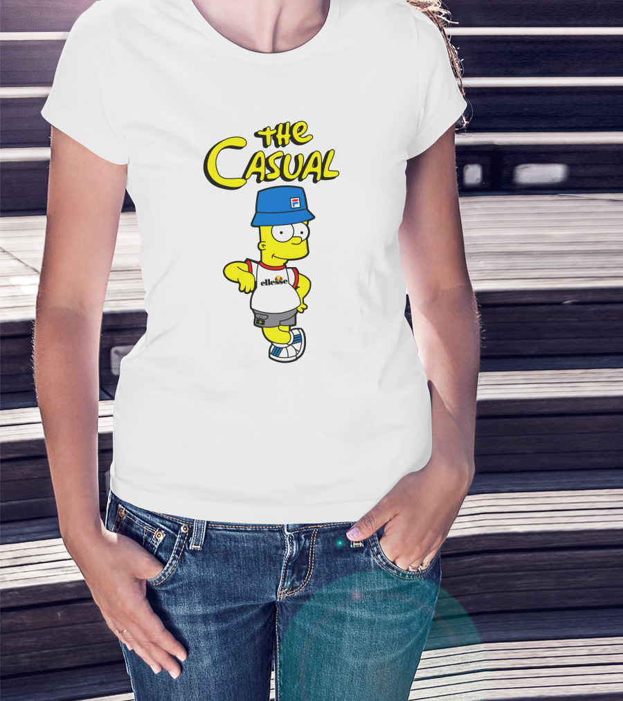 The Casual Bart Parody Ellesse Fila T-Shirt