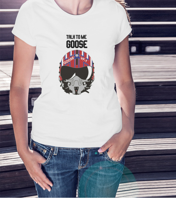 Talk To Me Goose Helmet VF-1 Navy Aviation T-Shirt
