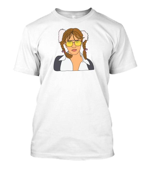 Britney Spears Iconic Schoolgirl Look With Yellow Glasses And Braids T-Shirt