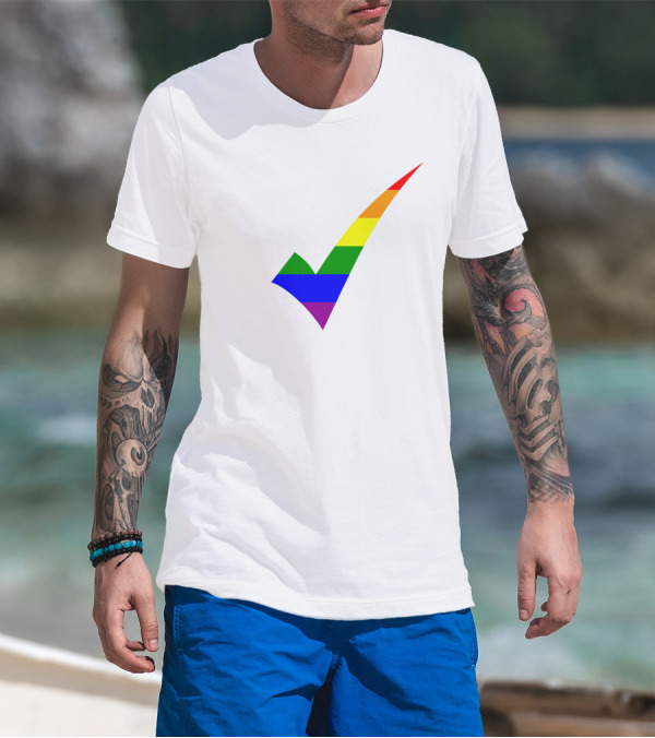 Rainbow Check T-Shirt
