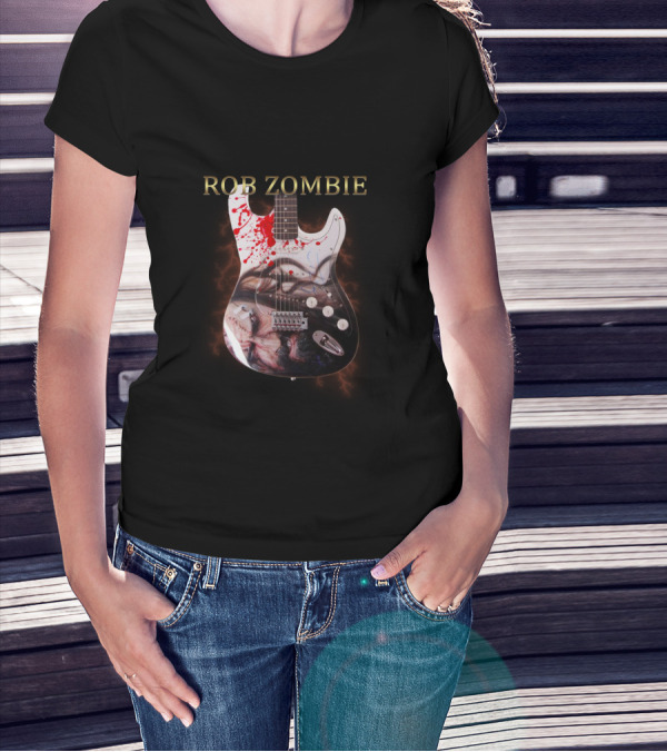 Rob Zombie Bloody Electric Guitar T-Shirt