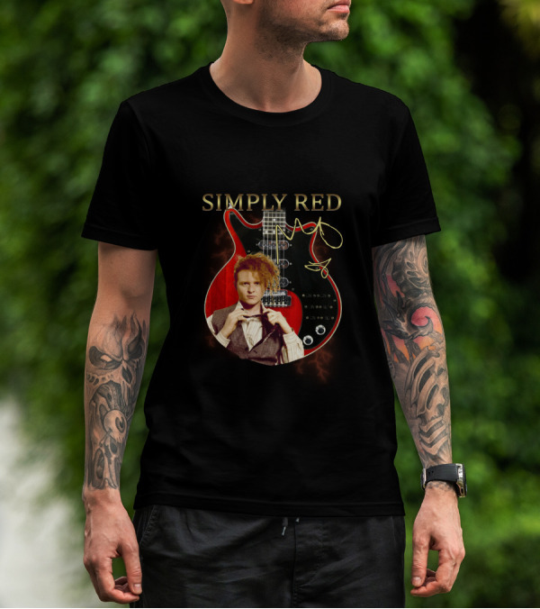 SIMPLY RED Signature Guitar With Iconic Image T-Shirt