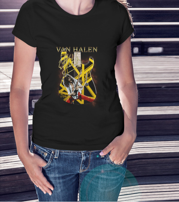 Van Halen Signature Guitar Eddie Van Halen Iconic Striped T-Shirt