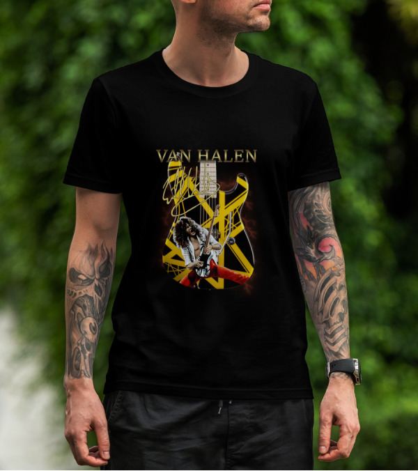 Van Halen Signature Guitar Eddie Van Halen Iconic Striped T-Shirt