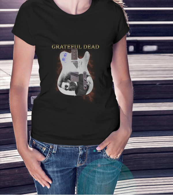 Grateful Dead Jerry Garcia Signature Guitar T-Shirt