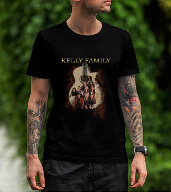 Kelly Family Acoustic Guitar Lightning T-Shirt