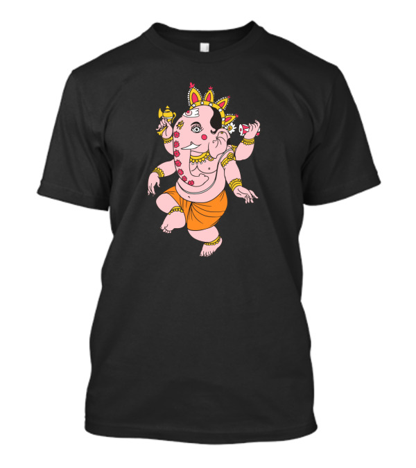 Ganesha Dance Hindu Deity Iconic Representation Om T-Shirt