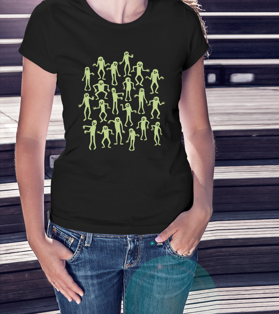Zombie Dance Party Glow Stick Figures T-Shirt