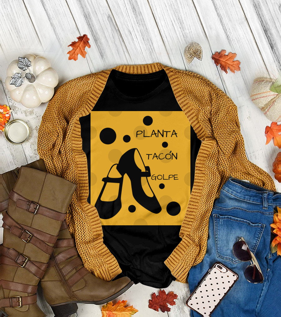 Planta Tacón Golpe Mary Jane Shoes Dance T-Shirt