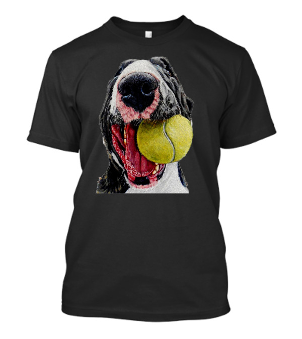 Dogy Ball Dog With Tennis Ball In Mouth T-Shirt