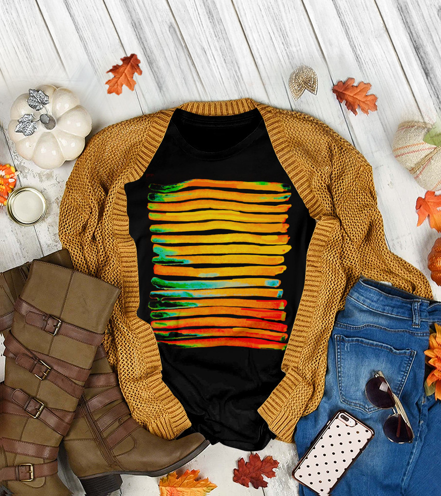 Vibrant Stripes Inspired by Africa Land of Gold T-Shirt