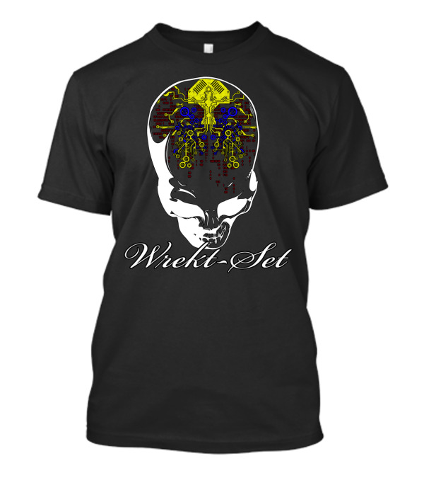 Wrekt Set Technically Thinking Skull Circuitry T-Shirt