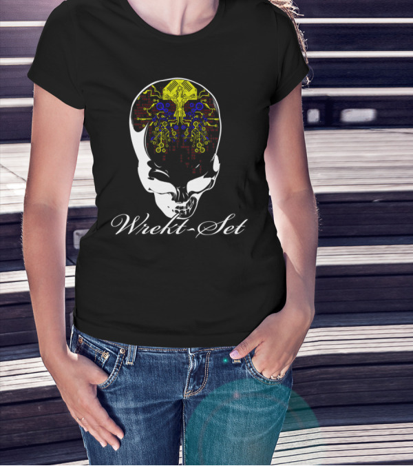 Wrekt Set Technically Thinking Skull Circuitry T-Shirt