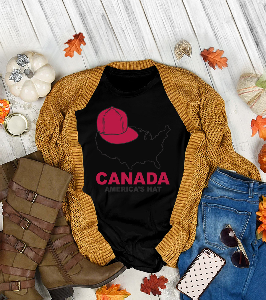 Canada America's Hat Red Cap Funny T-Shirt