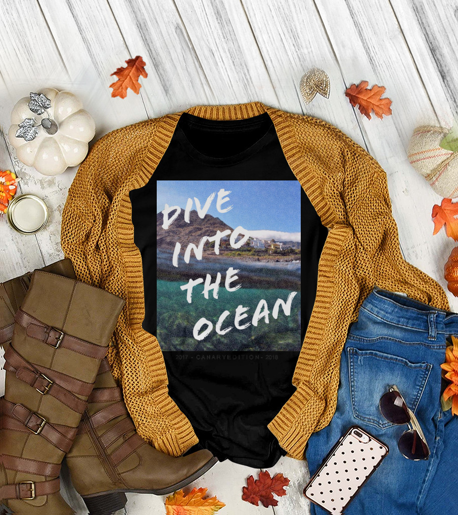 Dive into the Ocean Scenic Canary Edition Coastline Adventure T-Shirt