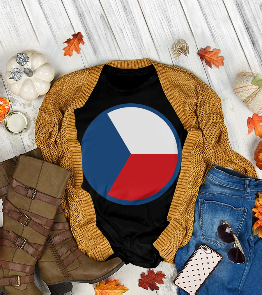 Czech Republic Flag Symbol Roundel Circle T-Shirt