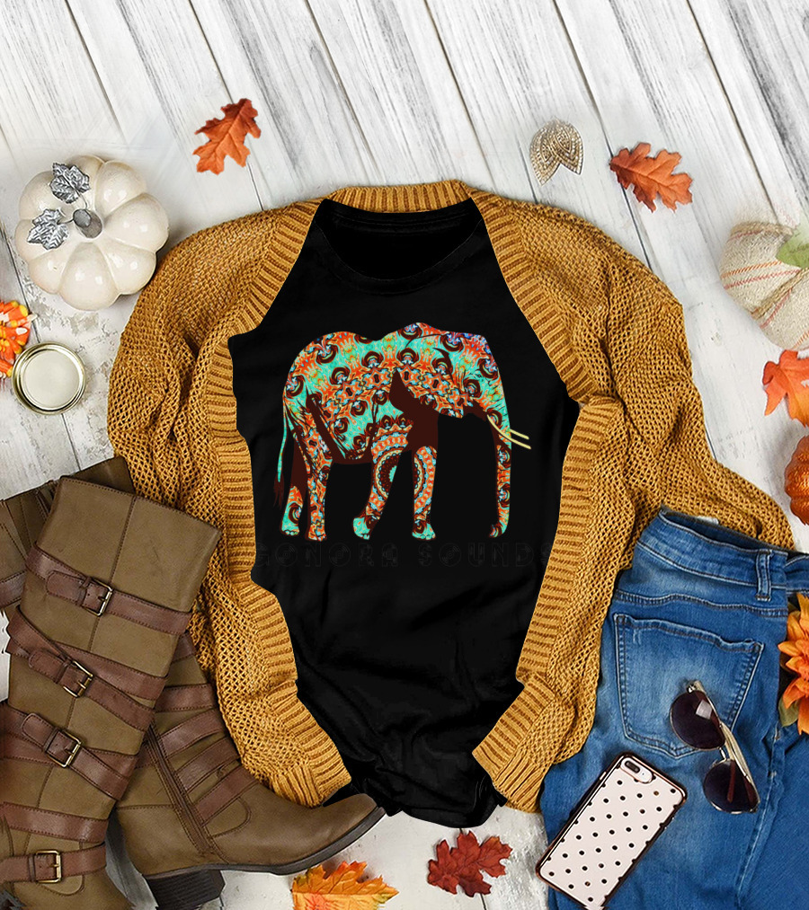 Gonora Sounds Elephant Psychedelic T-Shirt