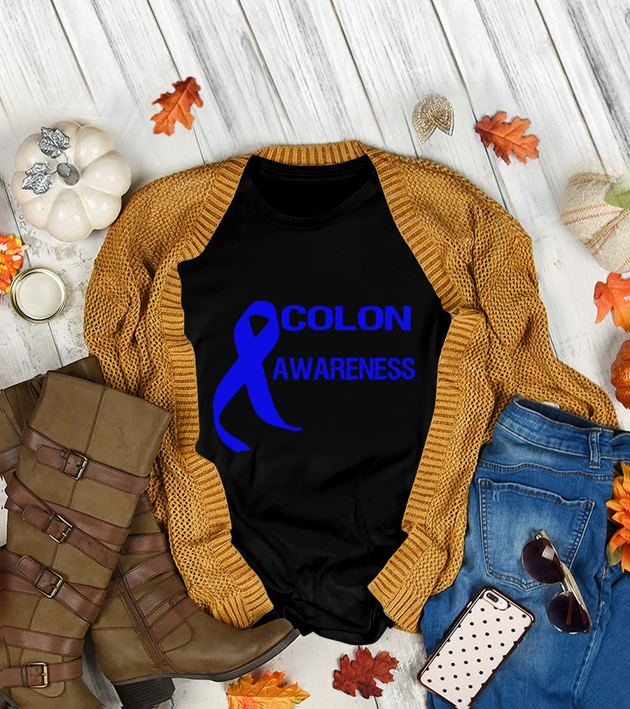 March Colon Cancer Awareness Month Blue T-Shirt