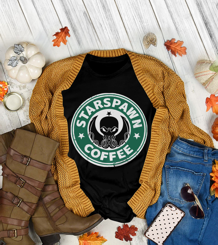 Starspawn Coffee Lovecraft Cthulhu Logo Miskatonic Arkham T-Shirt