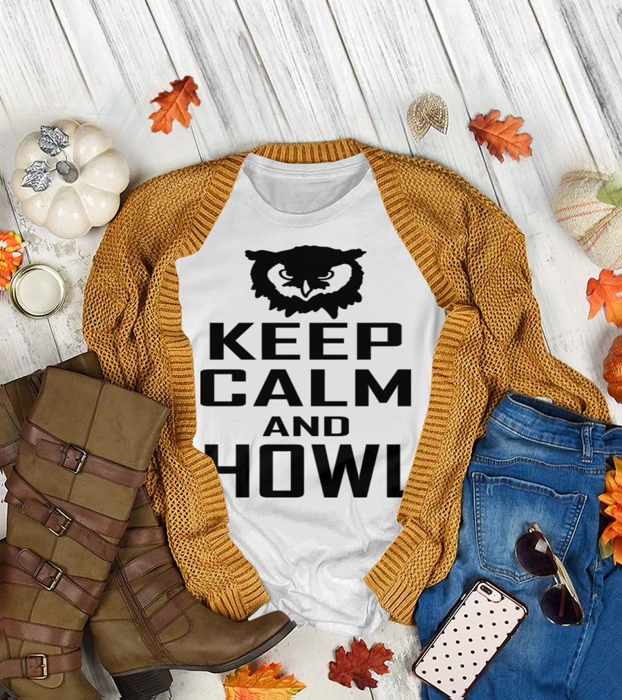 Keep Calm and Howl with Owl T-Shirt