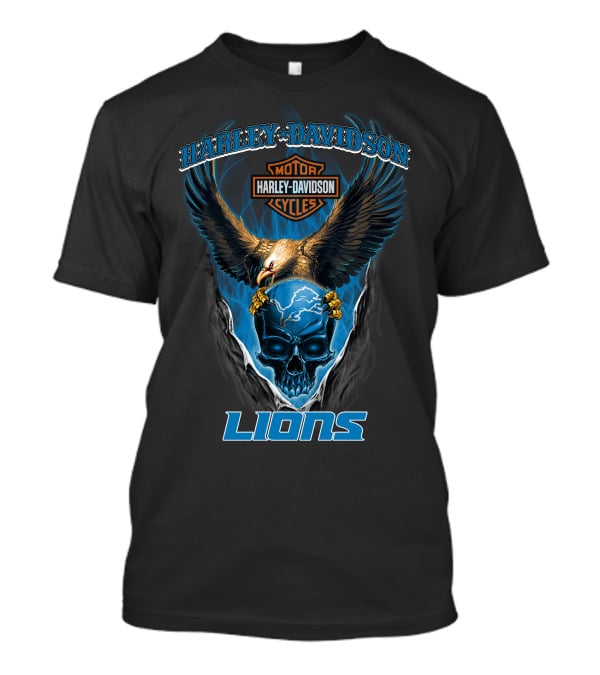 Harley Davidson Motor Cycles Eagles Skull Lions T-Shirt