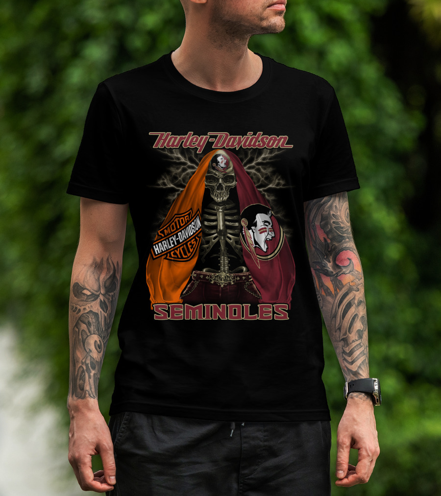 Harley Davidson Motorcycles Seminoles Florida State Hd 12-09 T-Shirt