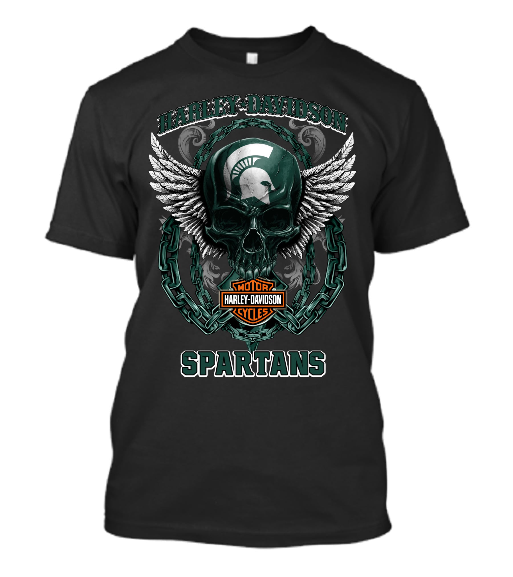 Harley Davidson Motor Cycles Spartans Michigan State T-Shirt