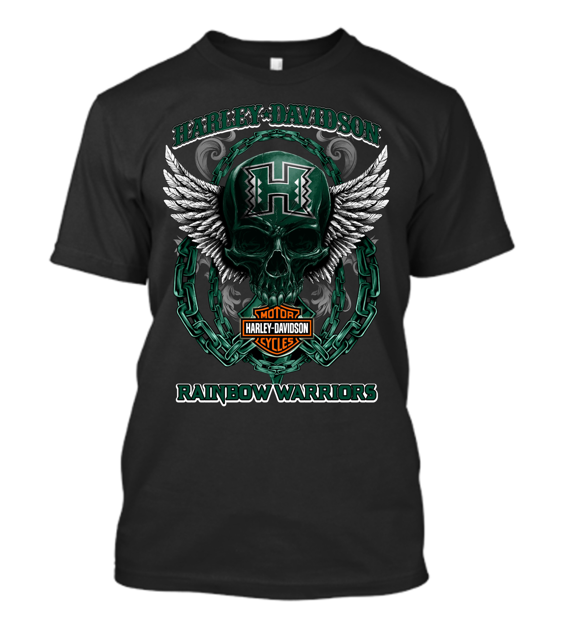Harley Davidson Motorcycles Hawaii Rainbow Warriors T-Shirt