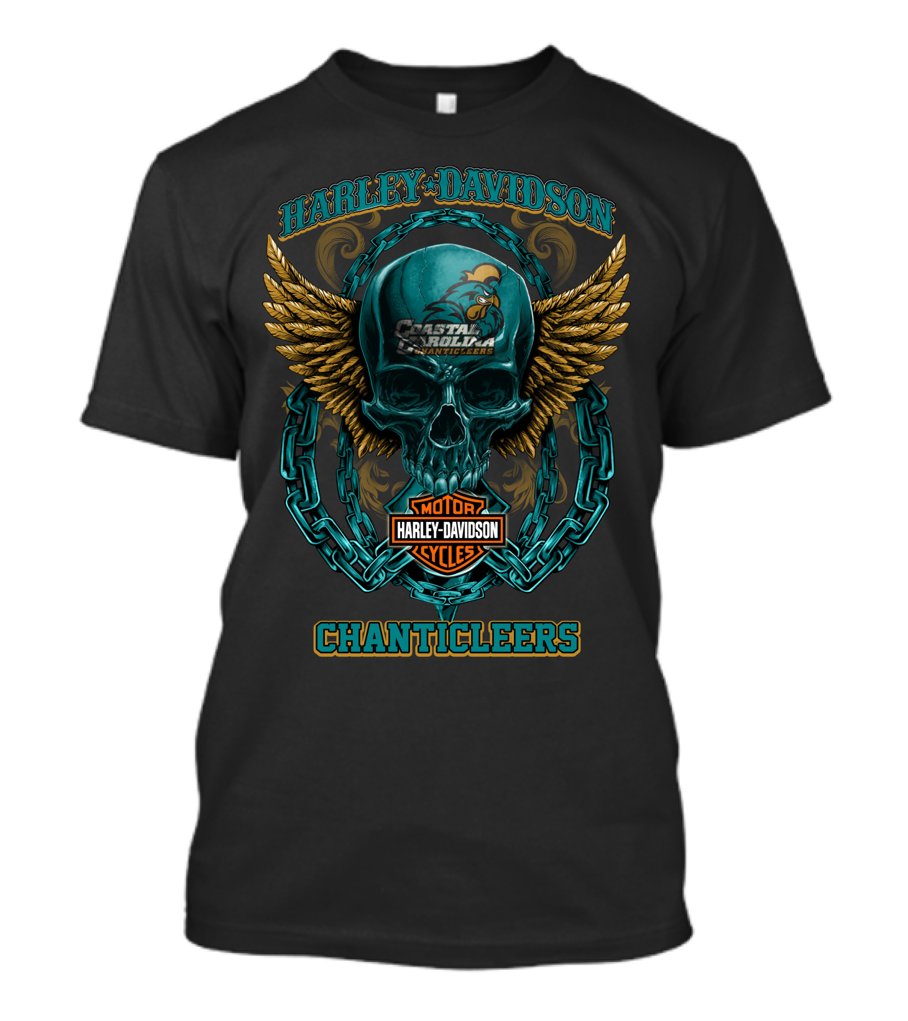 Harley Davidson Coastal Carolina Chanticleers Motorcycles T-Shirt
