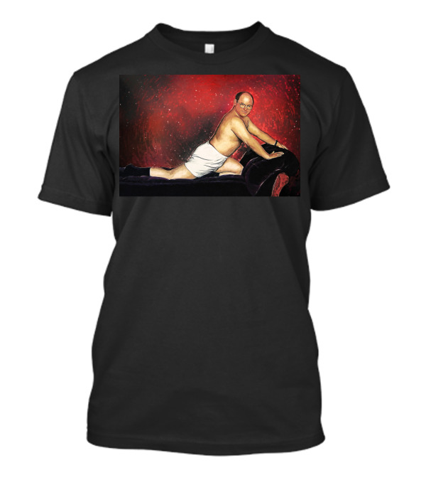 George Costanza Art Painting Recreation On Velvet Couch T-Shirt