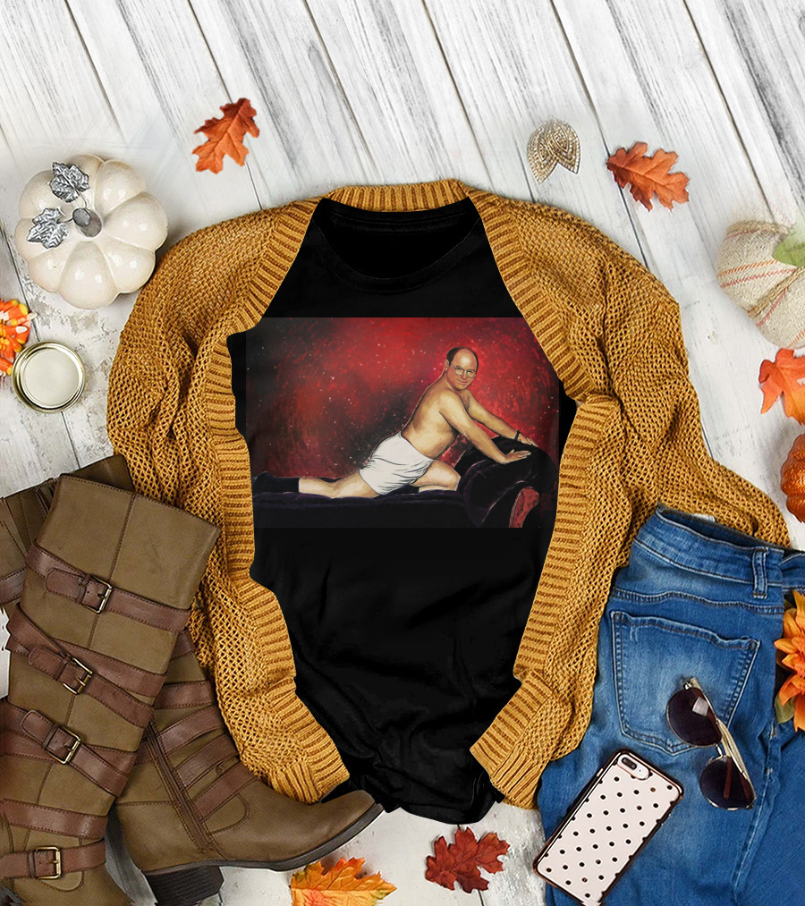 George Costanza Art Painting Recreation on Velvet Couch T-Shirt