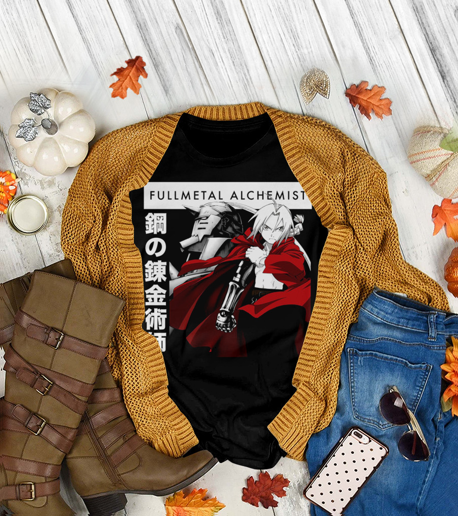 Fullmetal Alchemist Edward Elric and Alphonse Armor Duo T-Shirt