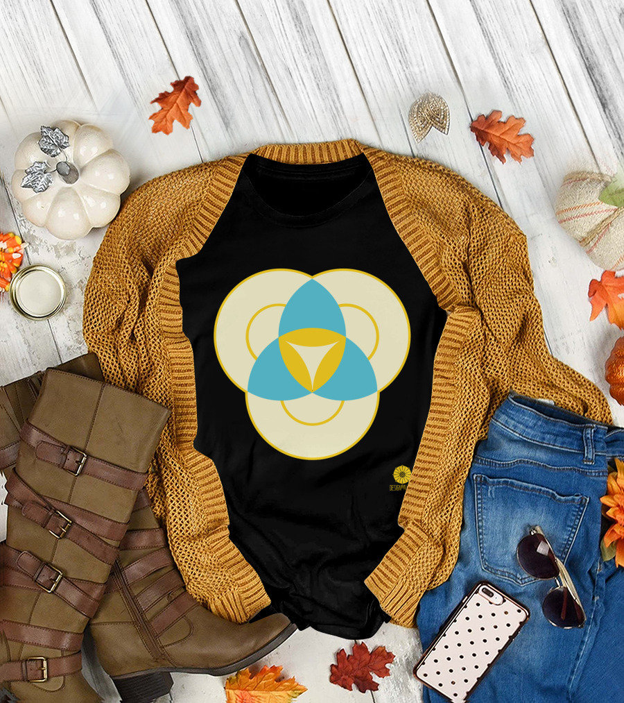 Crop Circle Backhampton Designalens Triquetra Symbol Geometry T-Shirt