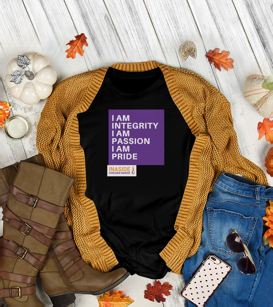 I AM Integrity Passion Pride Purple Color Block INASIDE Chicago Dance Collection T-Shirt