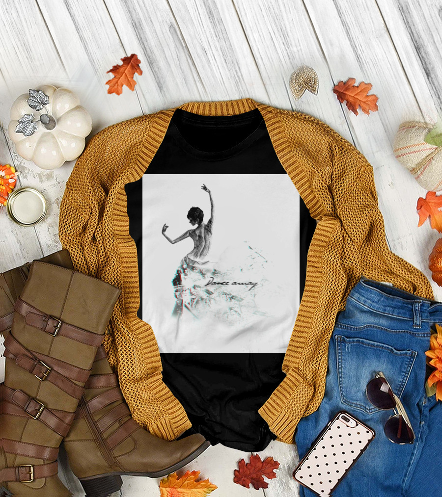 Dance Away with Graceful Artistic Flow in Abstract Elegance T-Shirt
