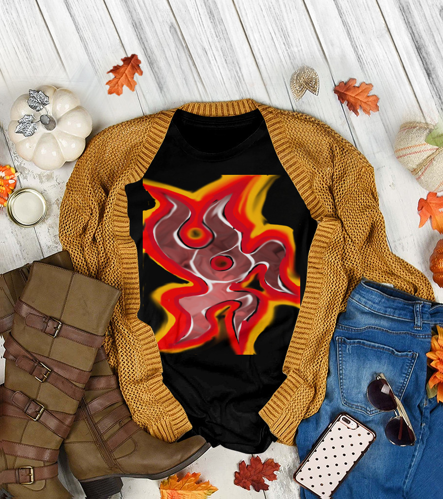 Stylized Flame Symbol Fire Dancer T-Shirt