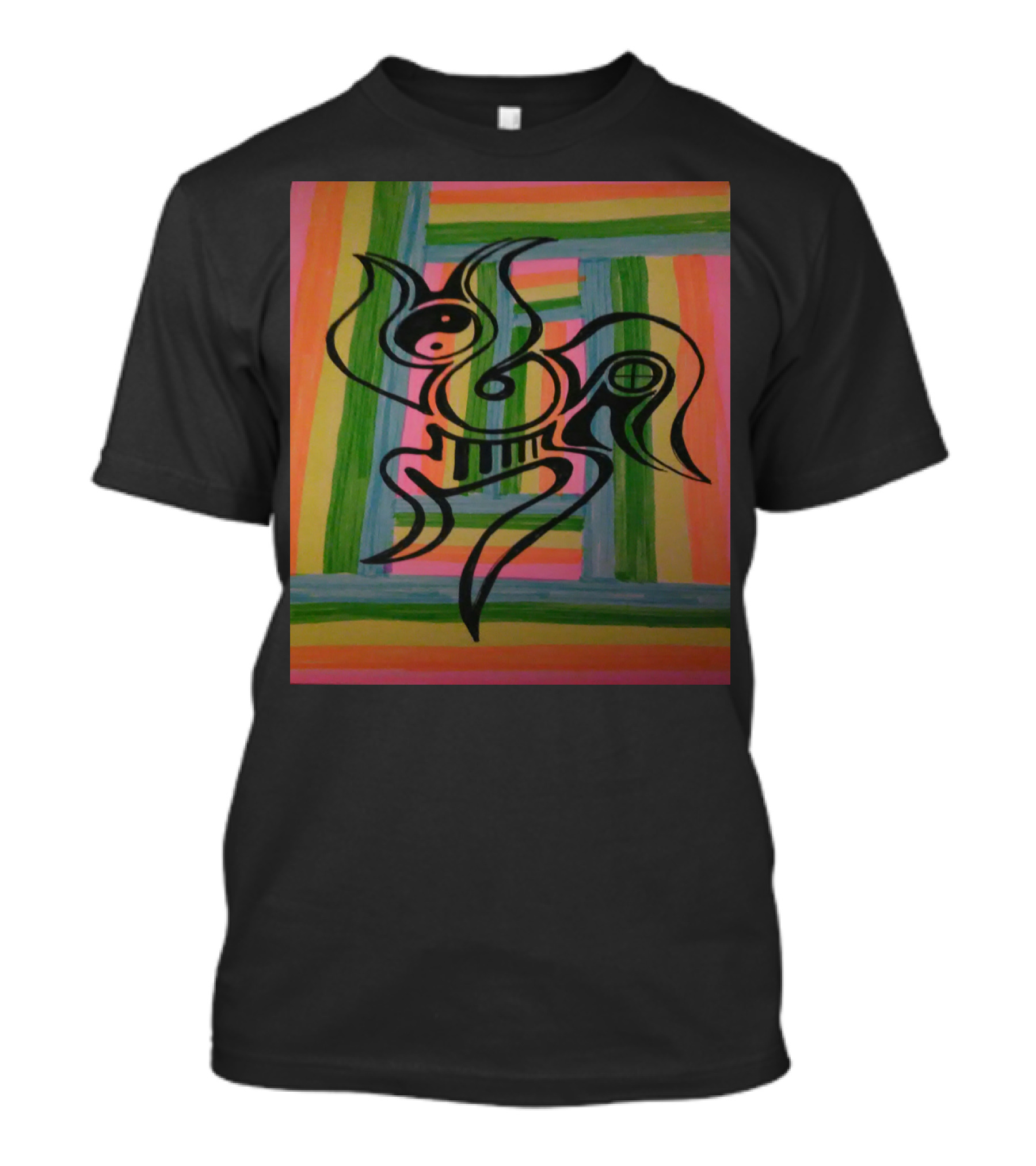 Abstract Harmony: Dancer In Progression With Geometric Color Blocks T-Shirt
