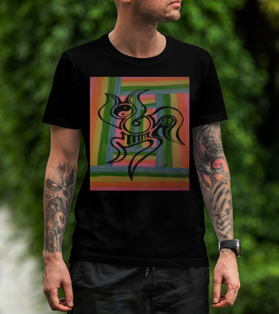 Abstract Harmony: Dancer In Progression With Geometric Color Blocks T-Shirt