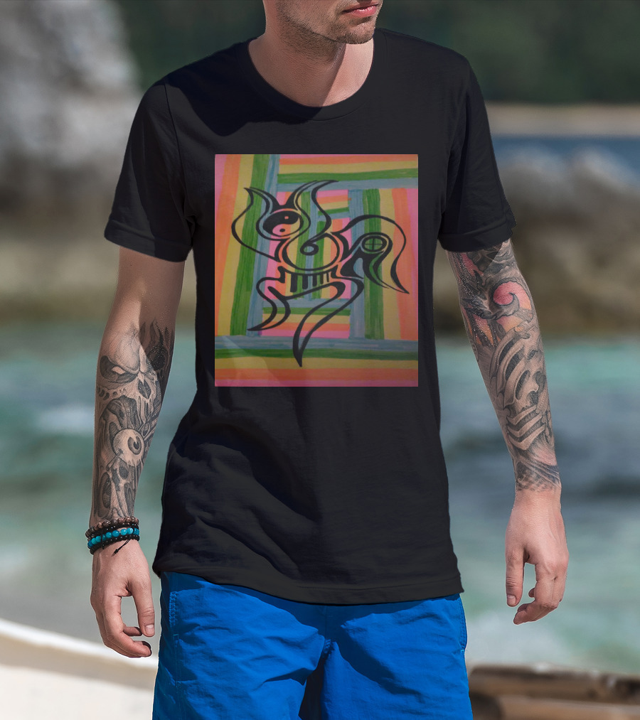 Abstract Harmony: Dancer In Progression With Geometric Color Blocks T-Shirt