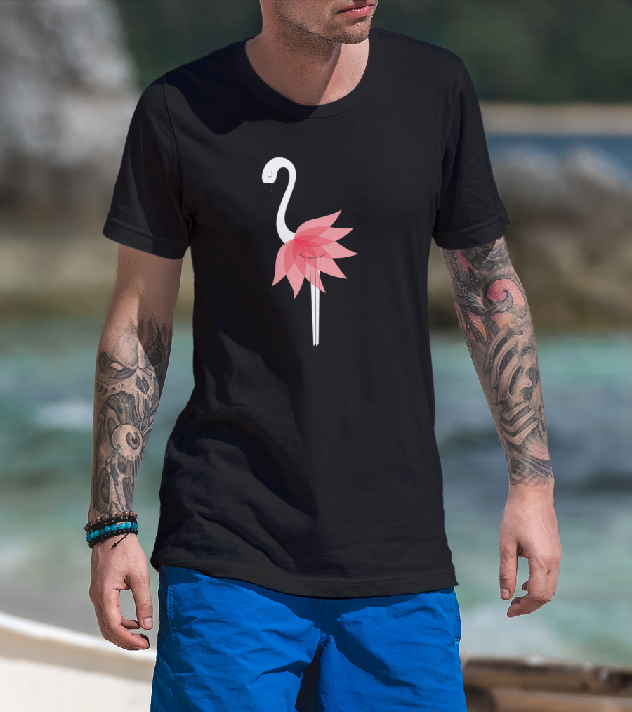 Flamingo Dancer With Petal Skirt T-Shirt