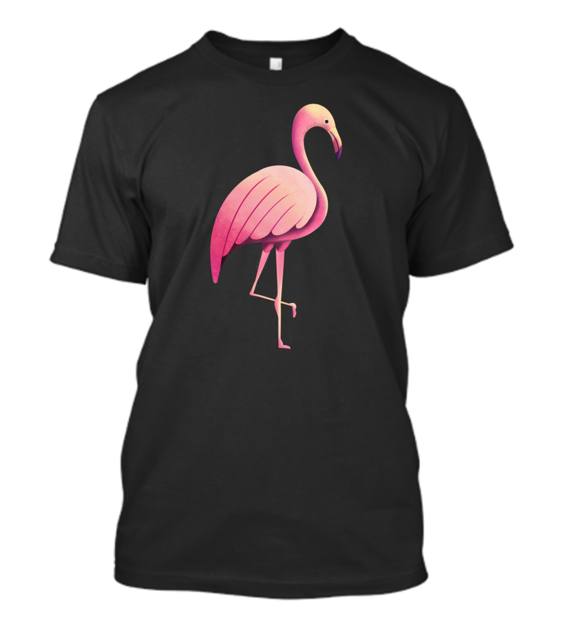 Tropical Flamingo Bird Wildlife Illustration In Pink Tones T-Shirt