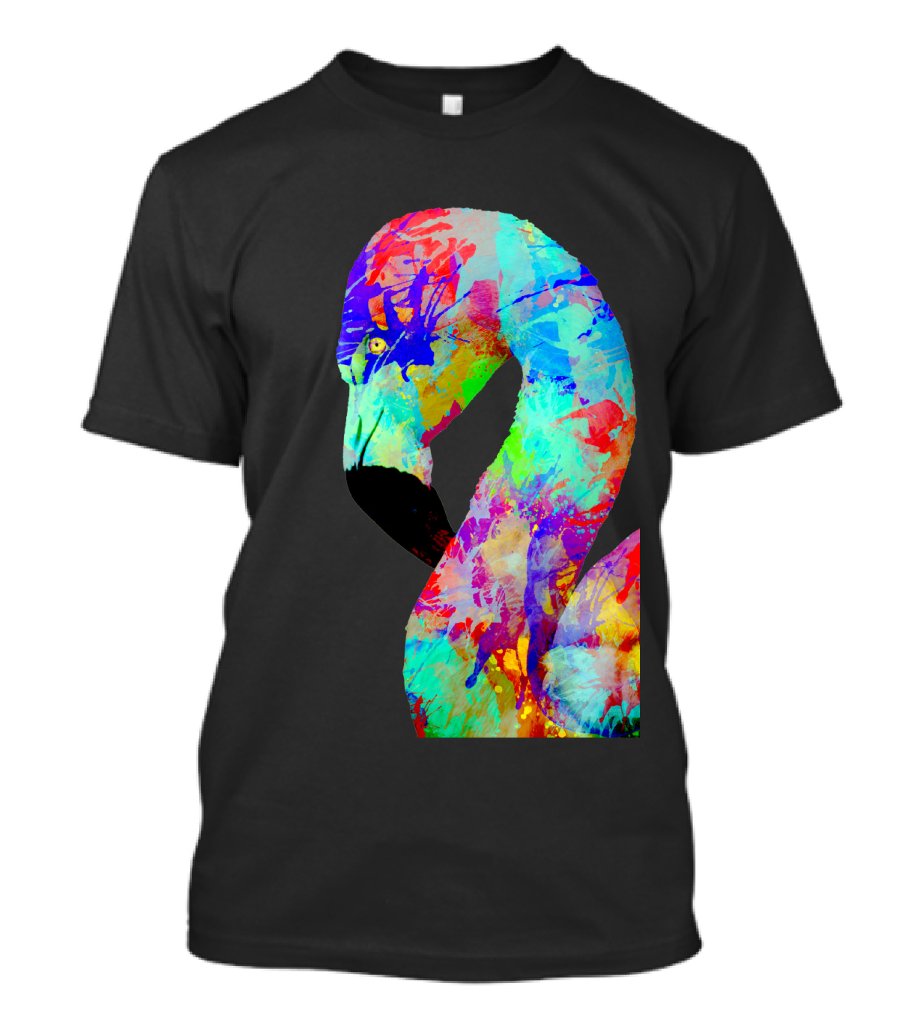 Vibrant Multicolored Flamingo T-Shirt