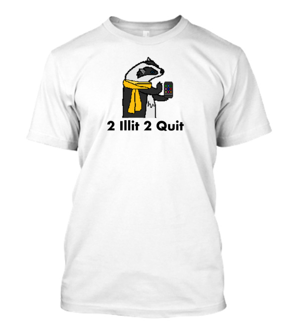 2 Illit 2 Quit Meerkat With Yellow Scarf And Smartphone T-Shirt