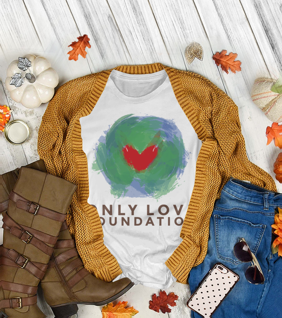 Only Love Foundation Heart Symbol Abstract T-Shirt