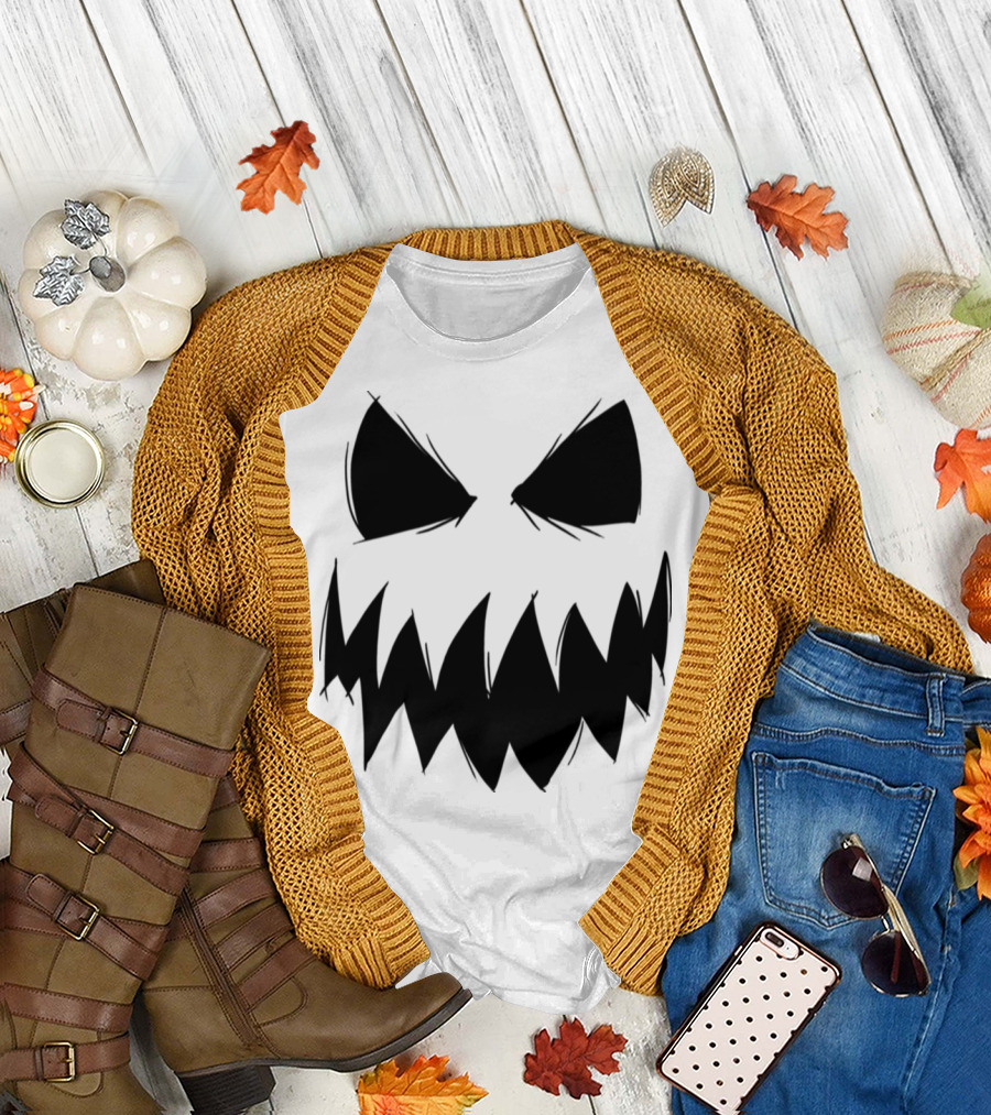 Halloween Pumpkin Jack-O'-Lantern Grinning Smile T-Shirt