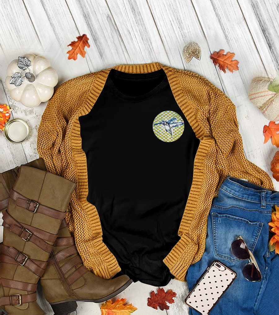 Circle of Humming Birds in Colorful T-Shirt