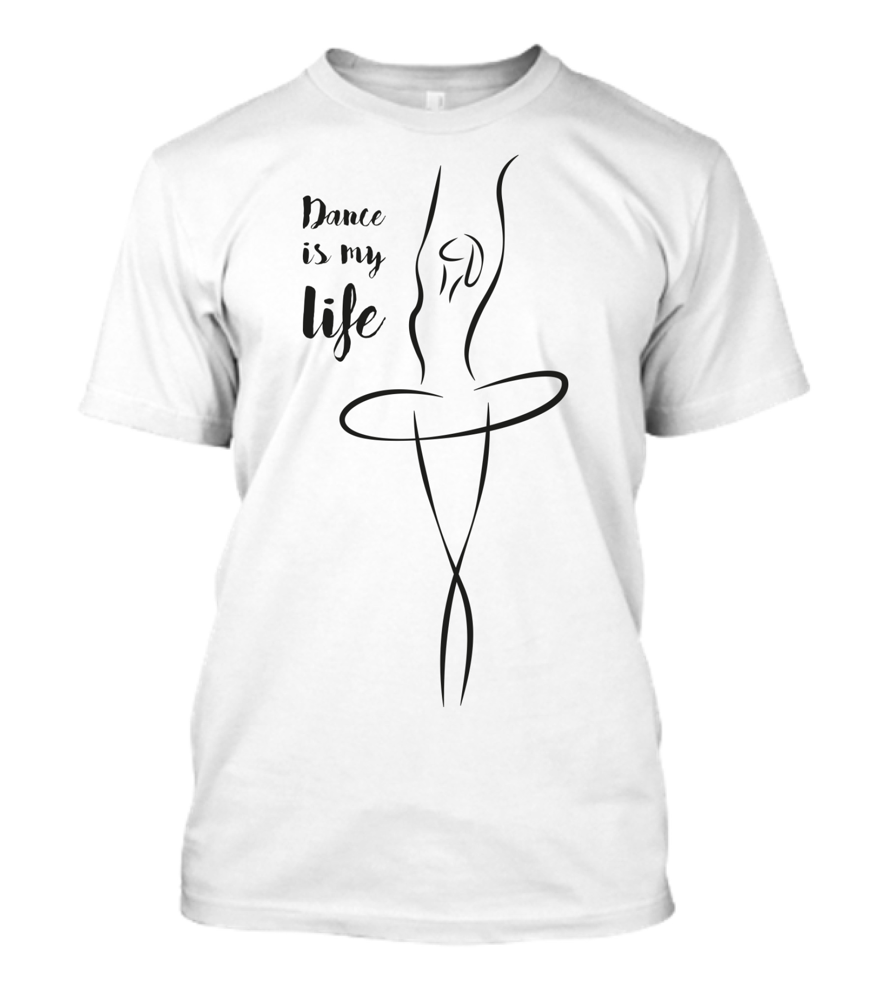 Dance Is My Life Elegant Ballerina T-Shirt