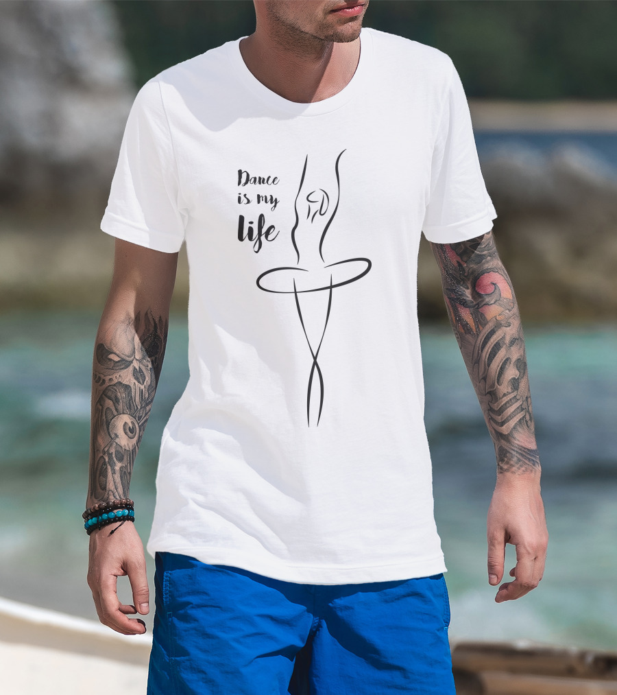 Dance Is My Life Elegant Ballerina T-Shirt