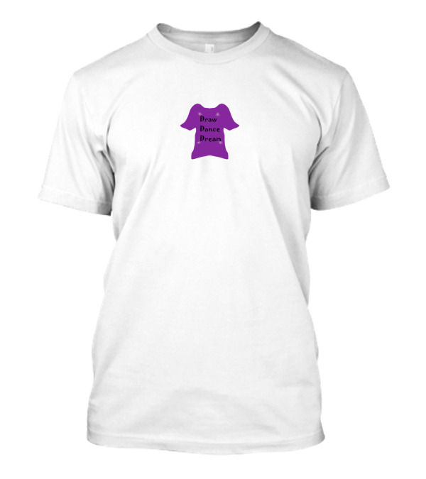 Draw Dance Dream Purple Shirt Emblem Text T-Shirt