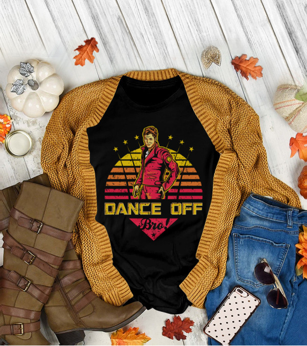 Dance Off Bro Retro Style Starburst Background T-Shirt